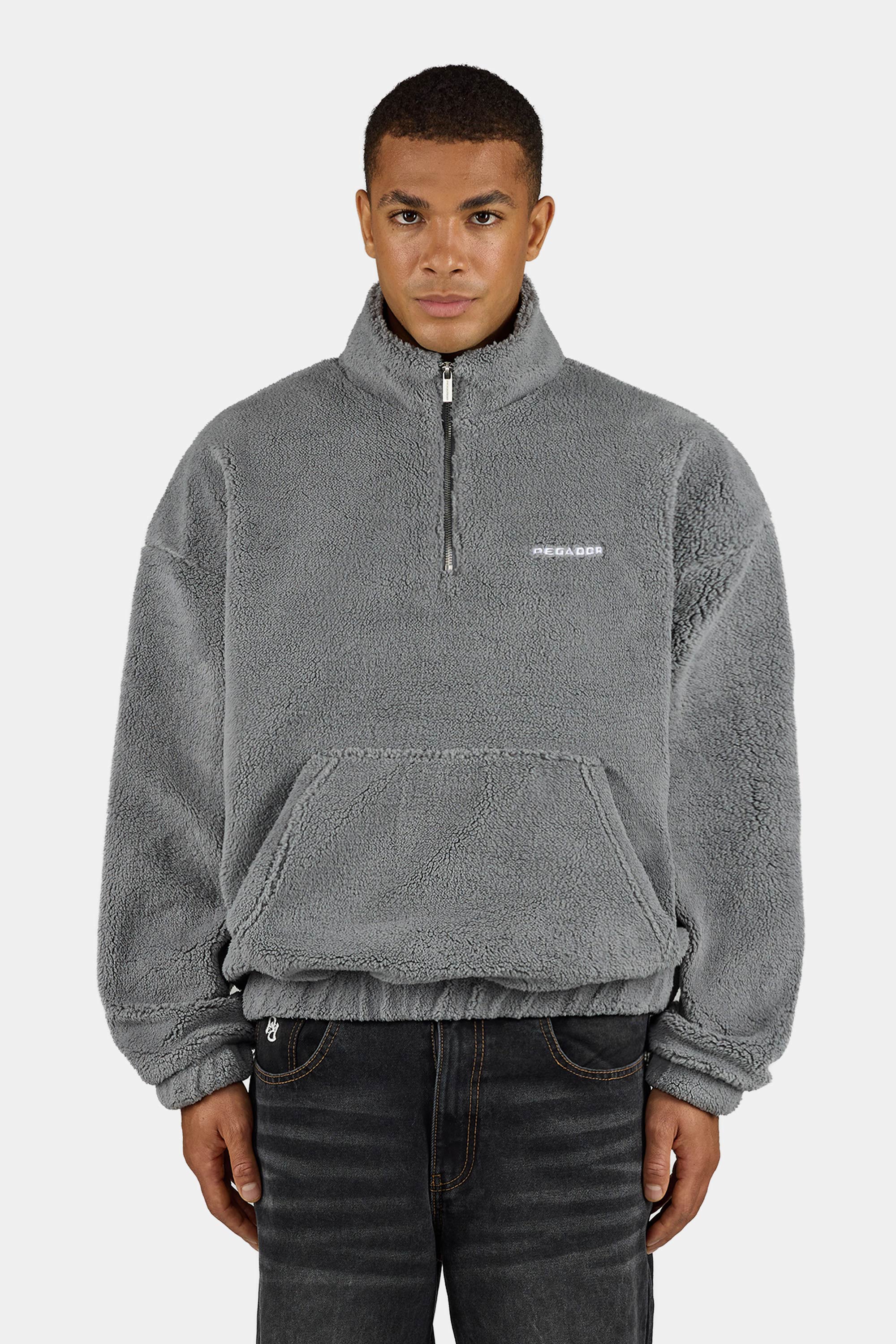Puka Teddy Half Zip Sweater Mid Grey – PEGADOR®