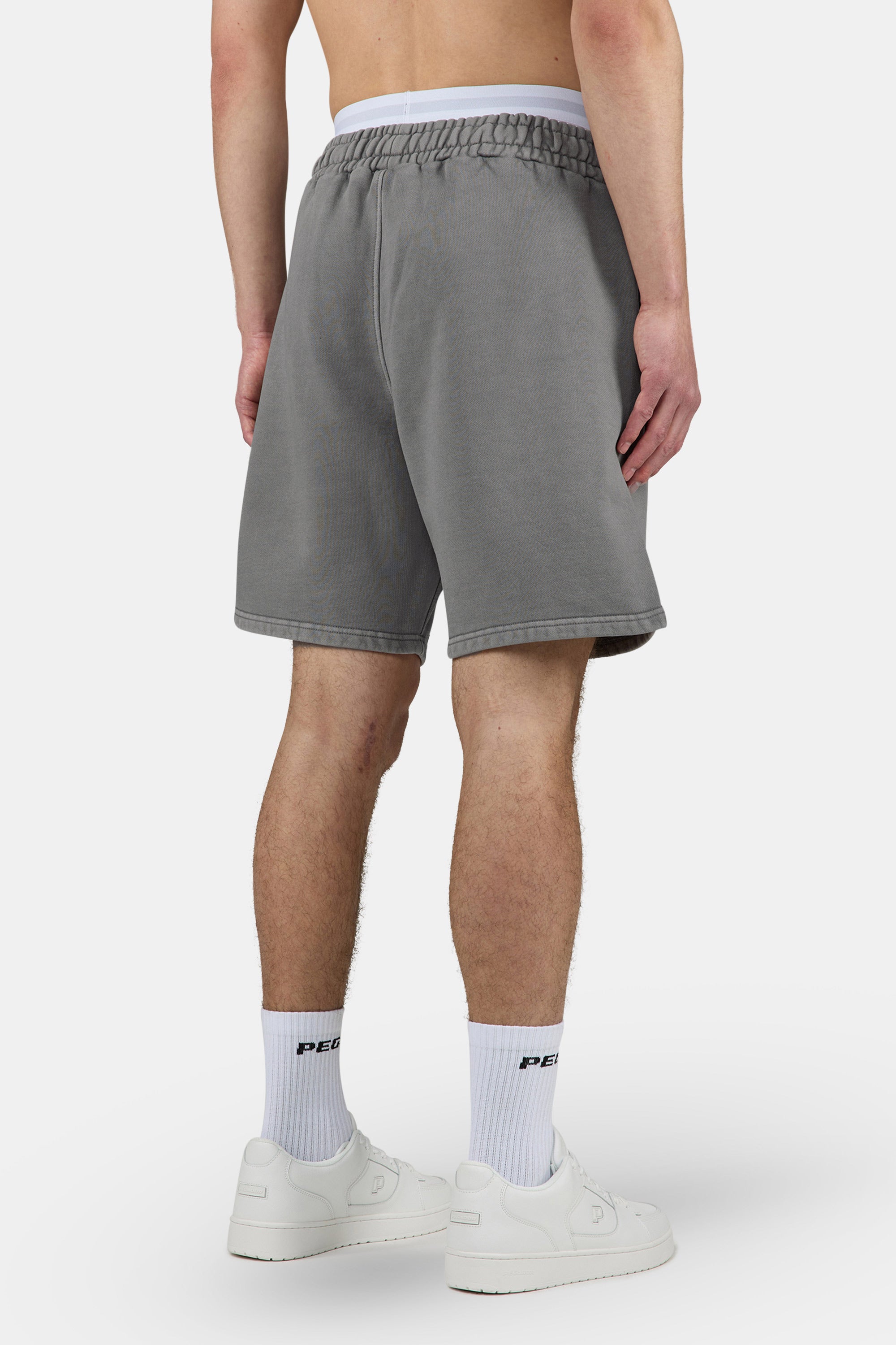 LÝFT LOGO VINTAGE SWEAT SHORTS D.GREY LÝFT Logo Vintage Sweat Shorts - D.Grey