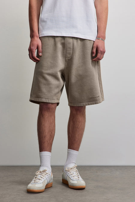 Logo Heavy Sweat Shorts Vintage Rock Grey