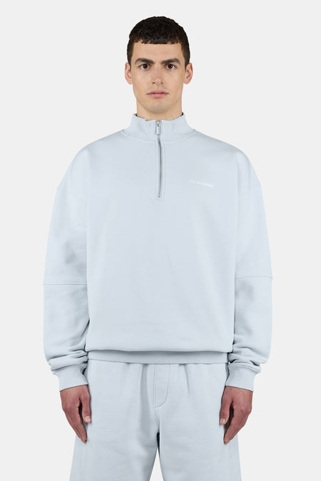 Logo Oversized Half Zip Sweater Dream Blue