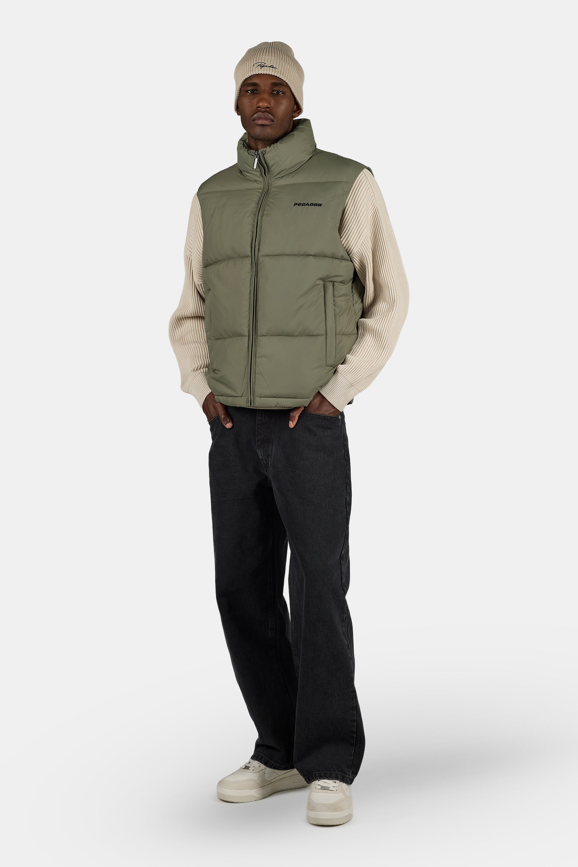 Landin Puffer Vest Mud Olive – PEGADOR®