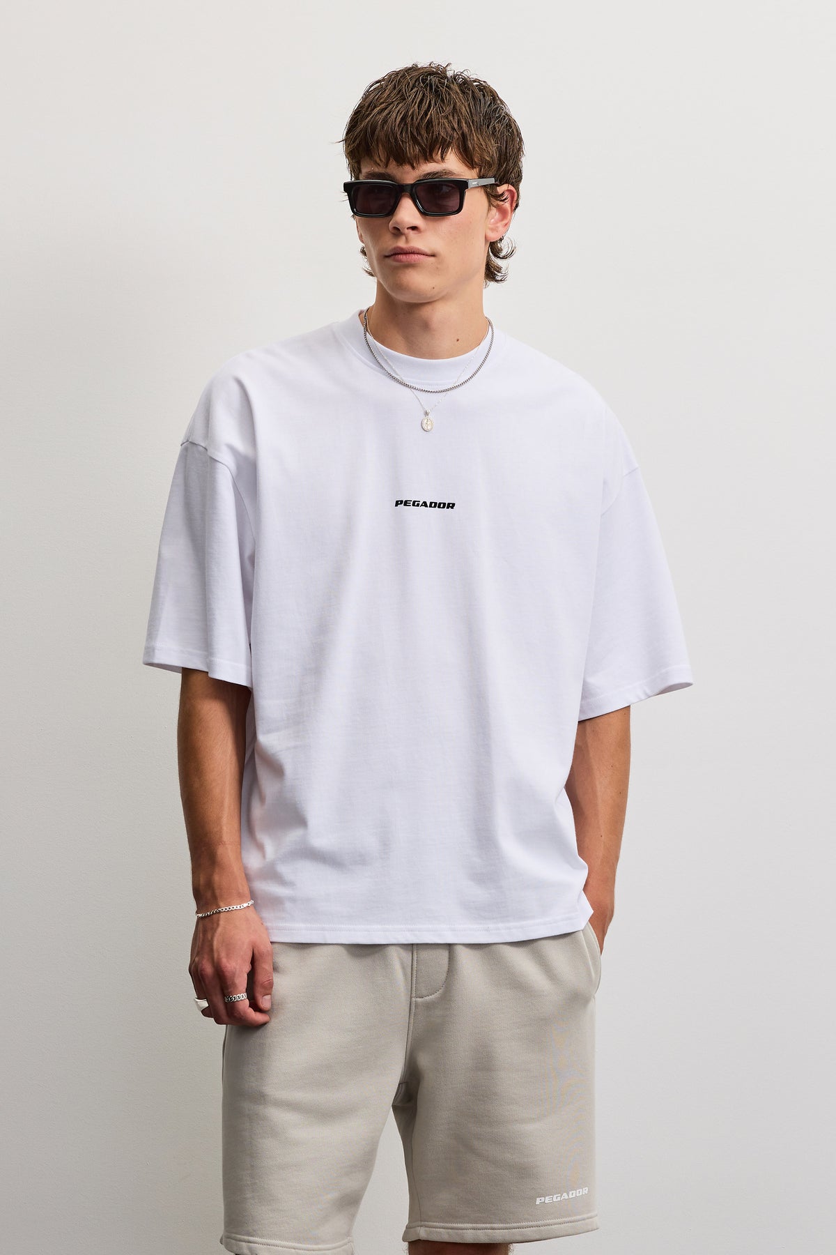Logo Boxy Tee White Gum - XS