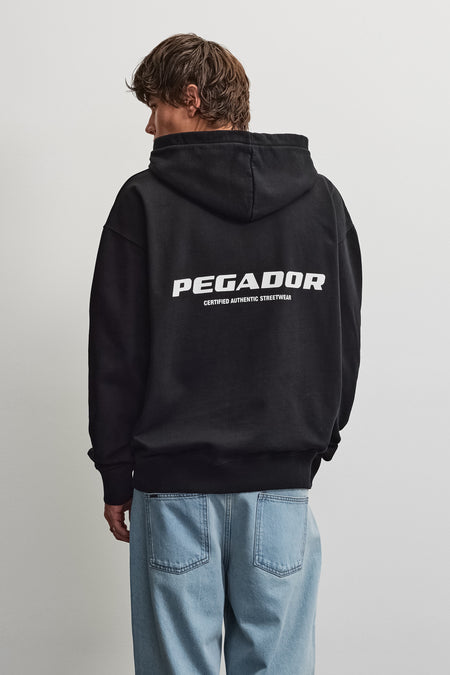 Colne Logo Oversized Hoodie Black
