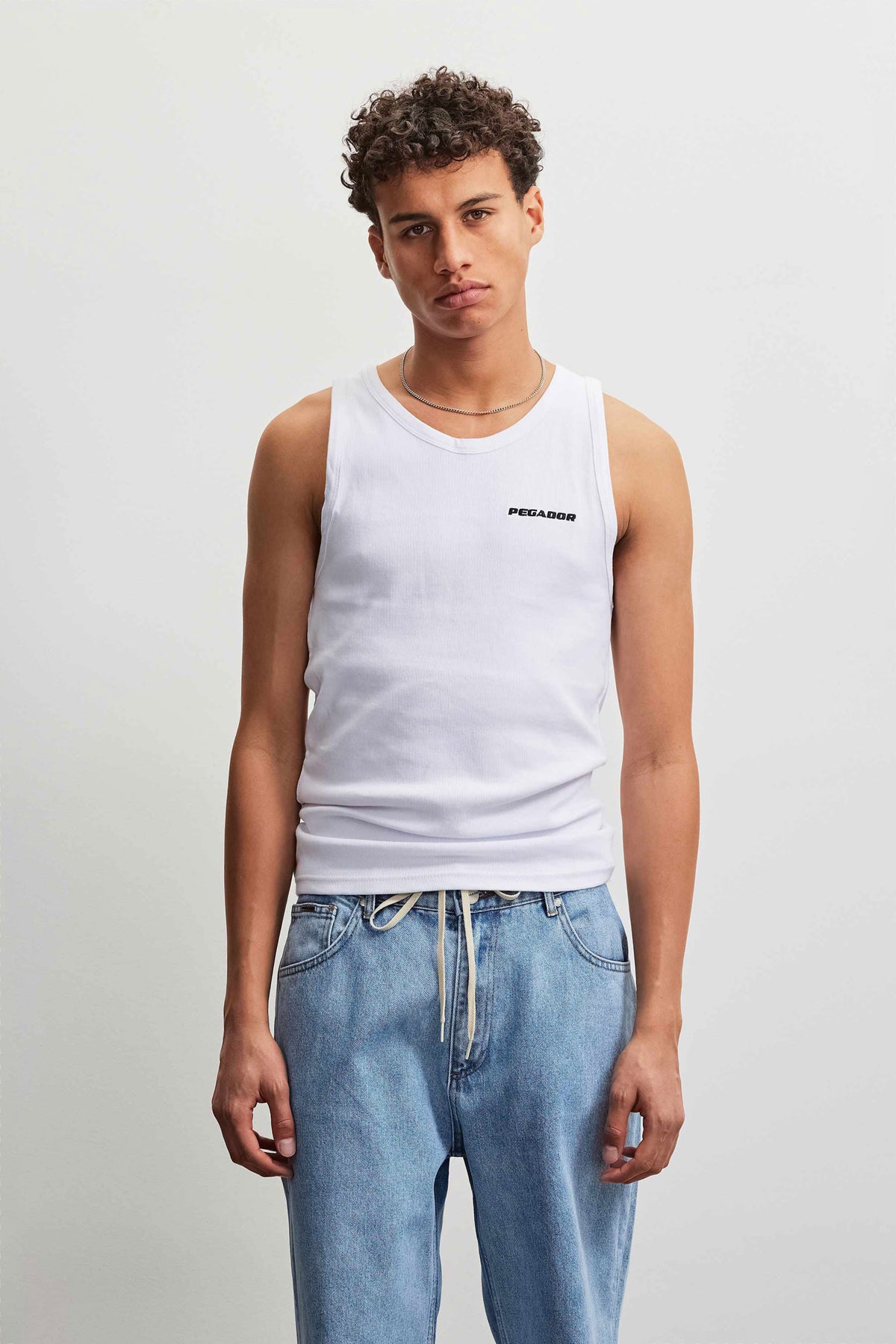 Logo Rib Undershirt White - XS