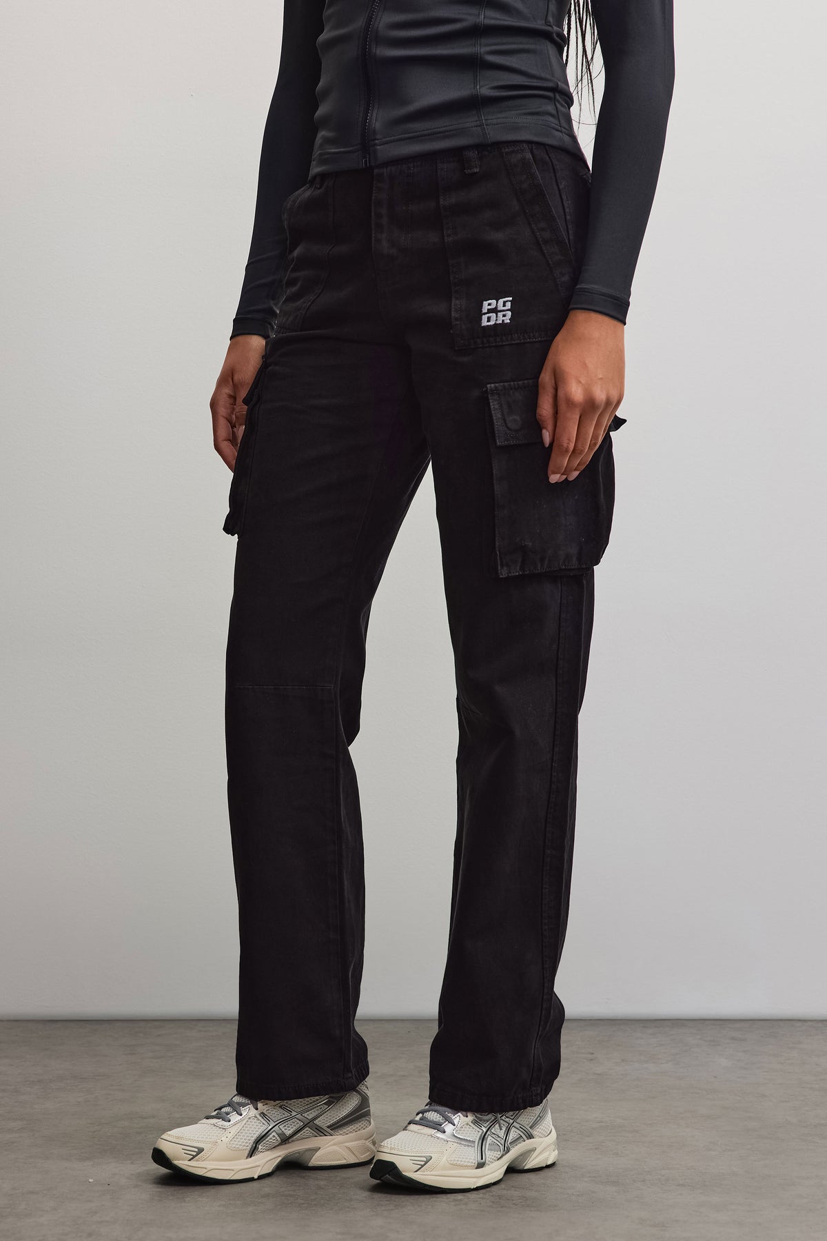 Bodo Wide Cargo Pants Black - XS