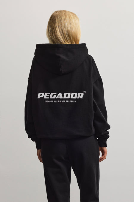 Atna Logo Oversized Hoodie Black
