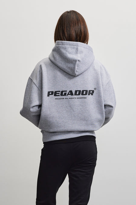 Atna Logo Oversized Hoodie Grey Melange