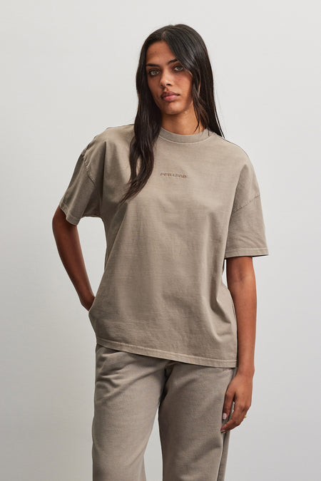 Bracy Heavy Oversized Tee Vintage Rock Grey