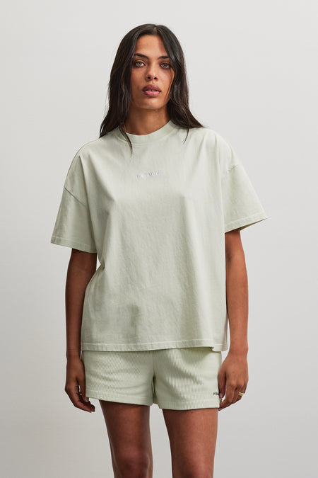 Bracy Heavy Oversized Tee Green Sorbet