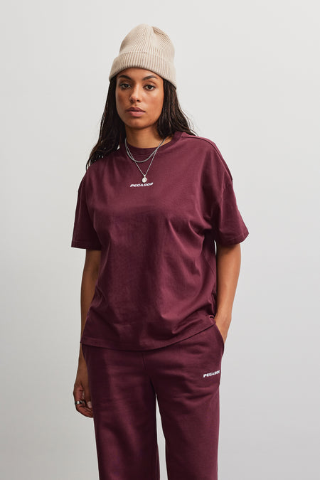 Bracy Oversized Tee Dark Red