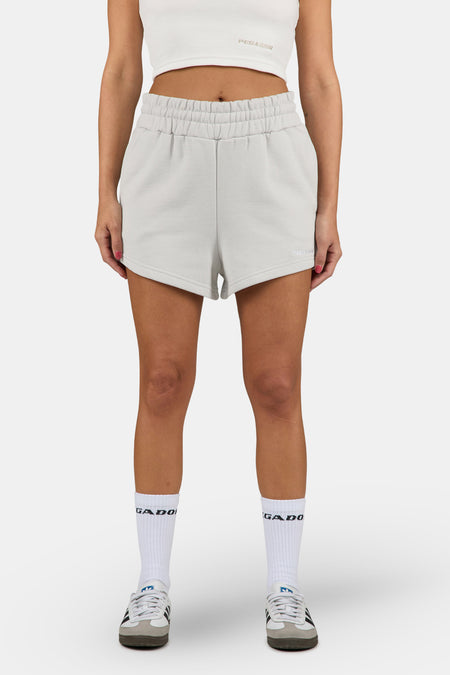 Wiluna High Waisted Sweat Shorts Pure Grey