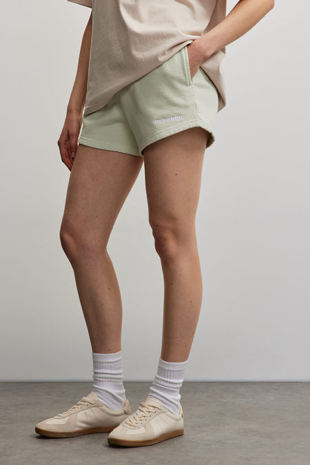 Wiluna High Waisted Sweat Shorts Green Sorbet