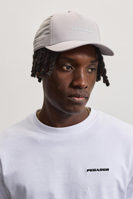 Logo Crushed Nylon Cap Cool Grey