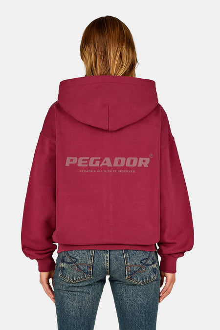 Ramira Oversized Sweat Jacket Burgundy Red