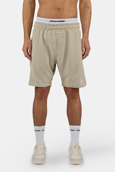 Libco Structured Knit Shorts Khaki Beige