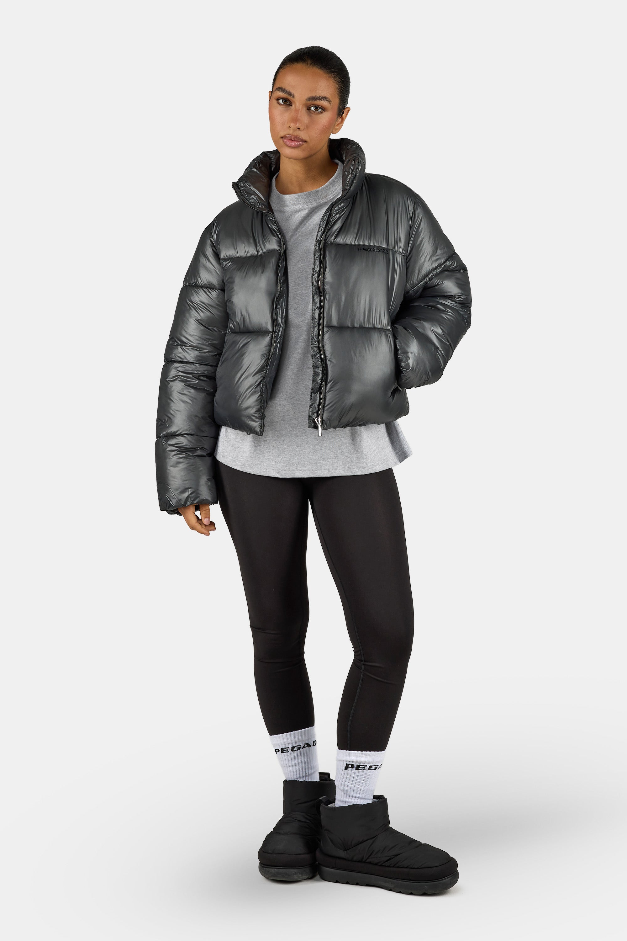 glam lips グロッシー ライトパファー JACKET グレー glam lips グロッシー ライトパファー JACKET グレー