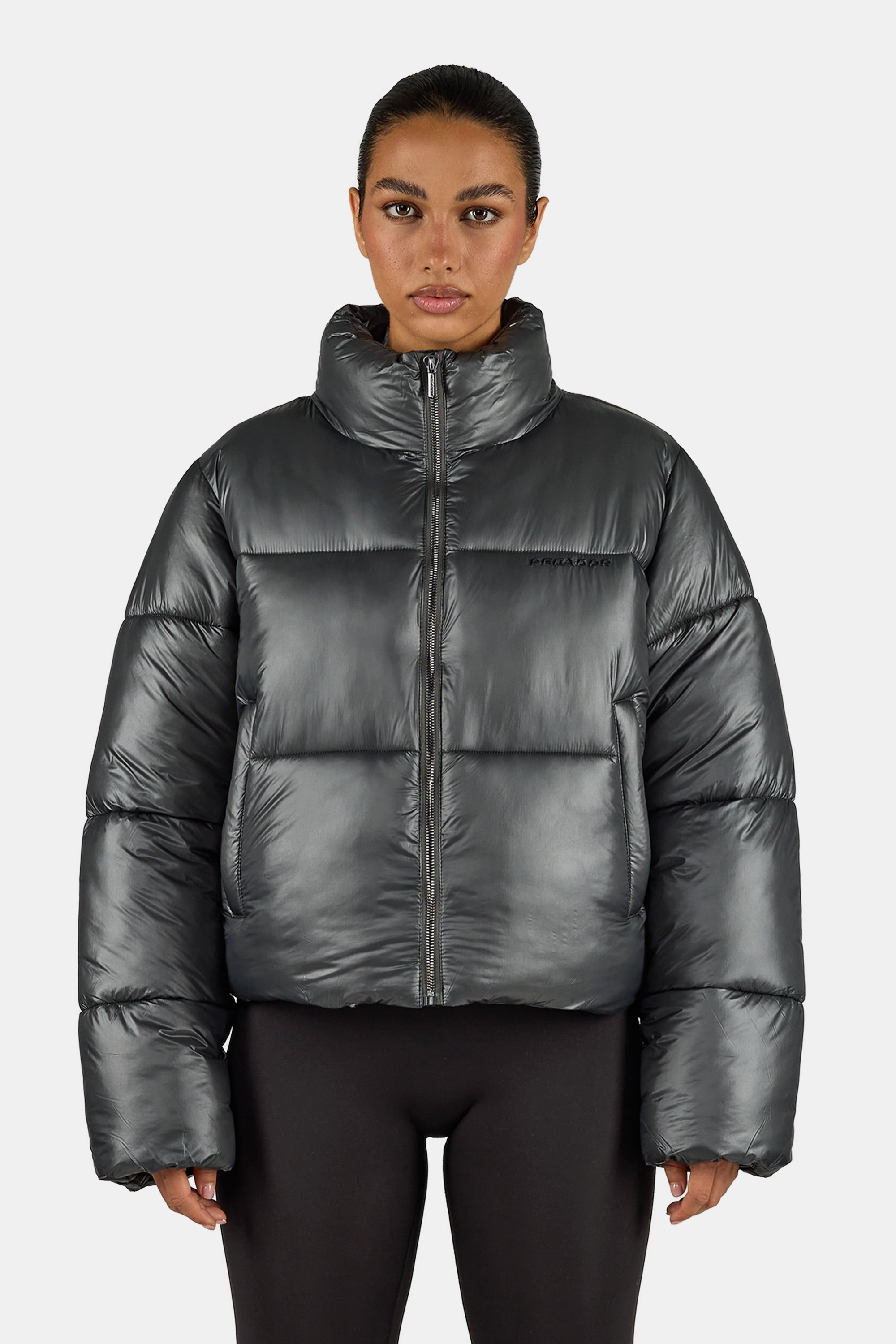 ◇まぃまぃ◇lig. リグドット puffer tops Georgia Light Glossy Puffer Jacket Anthracite – PEGADOR®