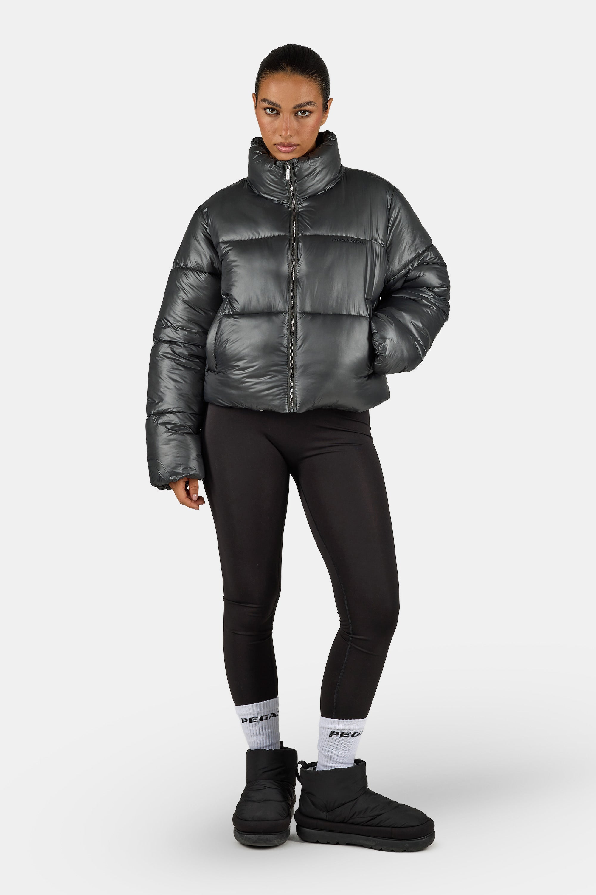 siwem PUFFER FLARE JACKET(タグ、牡丹付き) siwem PUFFER FLARE JACKET(タグ、牡丹付き) siwem PUFFER FLARE