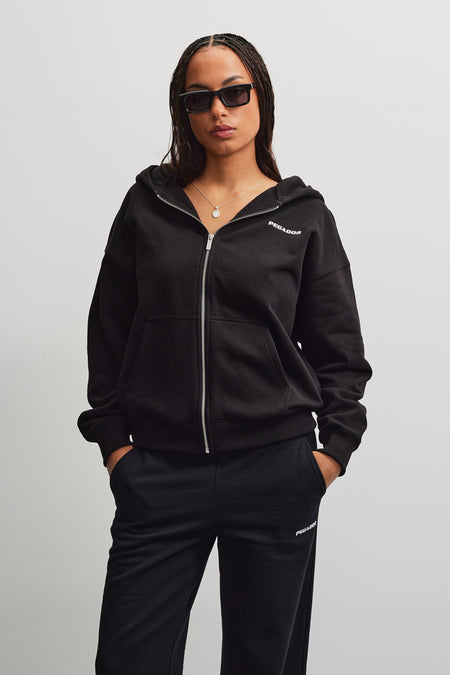 Clarita Oversized Sweat Jacket Black
