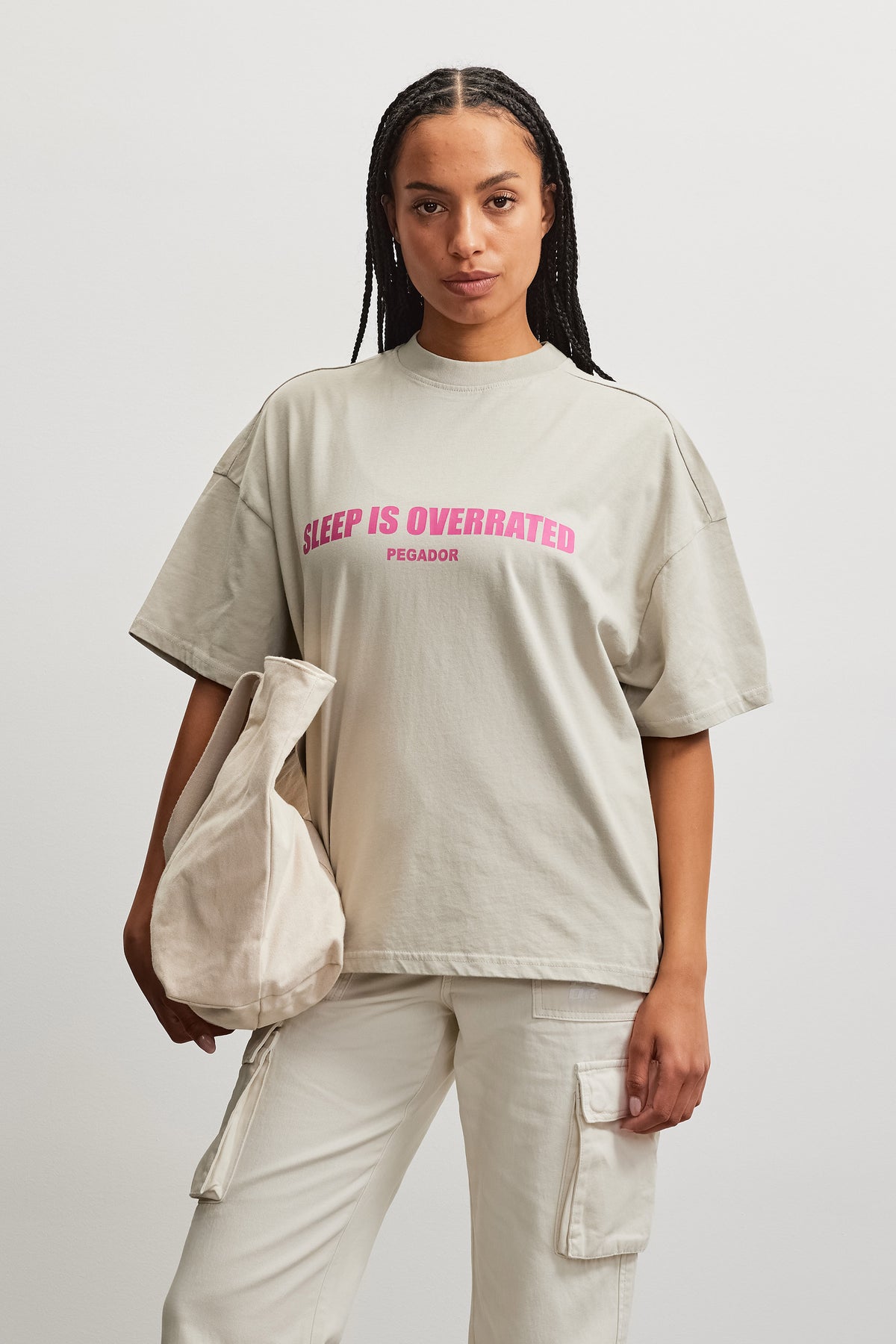 Tori Heavy Oversized Tee Moon Grey - XS