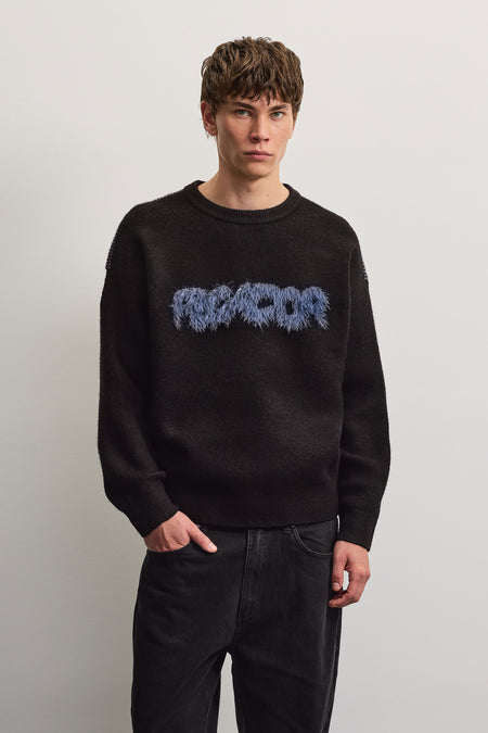 Tripole Oversized Knit Sweater Black