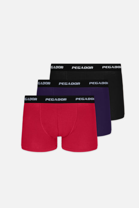 Tantun Boxershorts Virtual Pink Deep Purple Black (3 Pack)