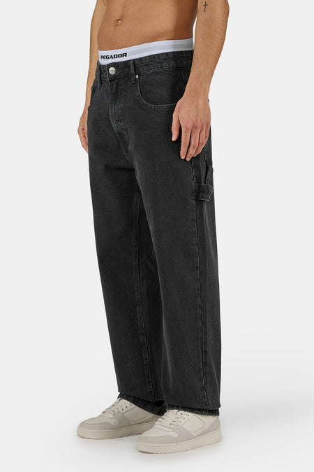 Drato Baggy Workwear Jeans Washed Black