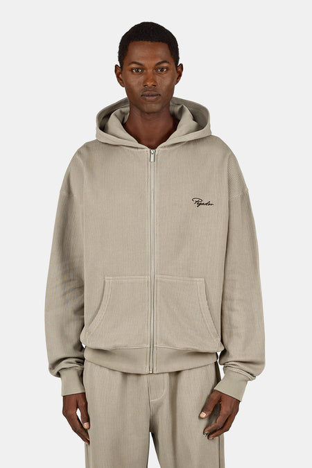 Signar Oversized Rib Jacket Washed Flint Grey