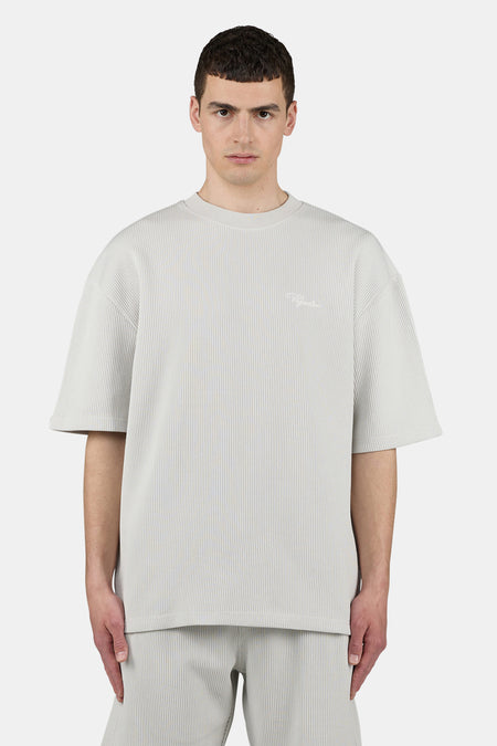Signar Oversized Rib Tee Pure Grey