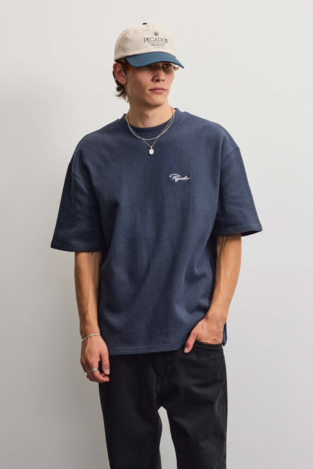 Signar Oversized Rib Tee Twilight Blue