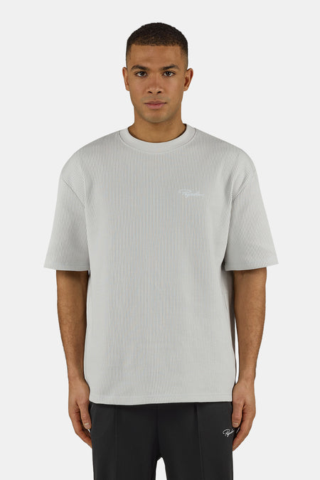 Signar Oversized Rib Tee Fog Grey