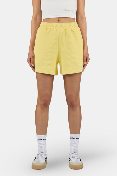 Amanda Rib Shorts Soft Yellow