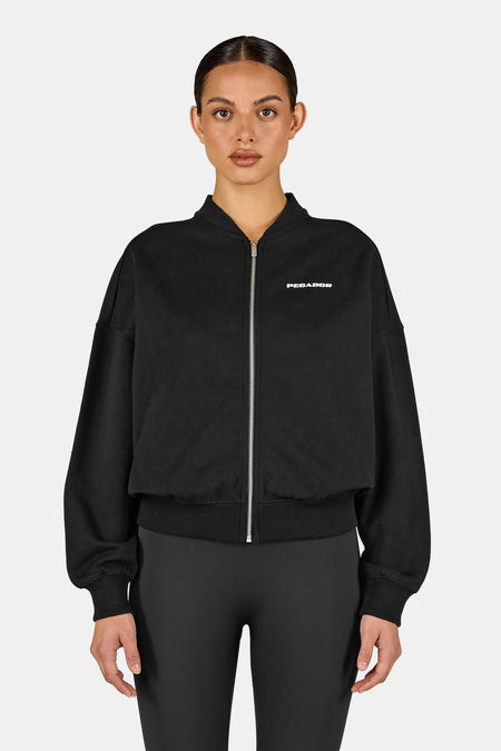 Yana Oversized Bomber Jacket Washed Black