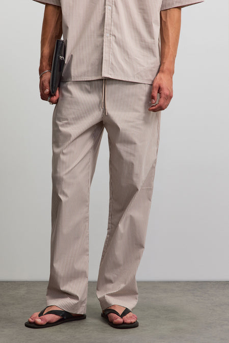 Raton Wide Pants Dark Stone Warm White