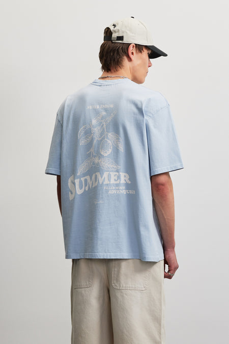 Caberry Oversized Tee Ocean Blue