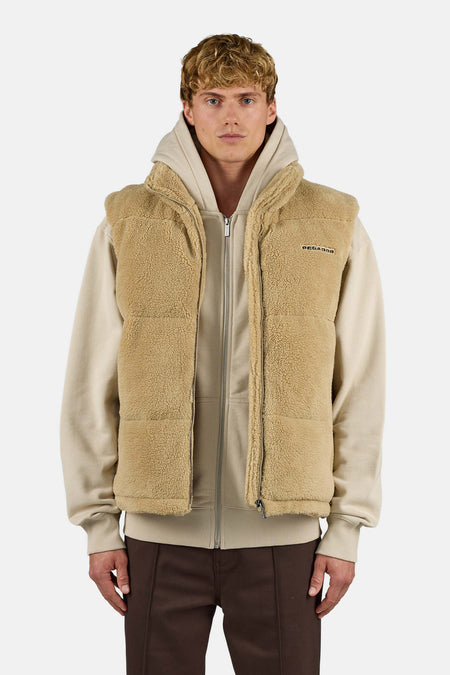Landin Teddy Puffer Vest Sand