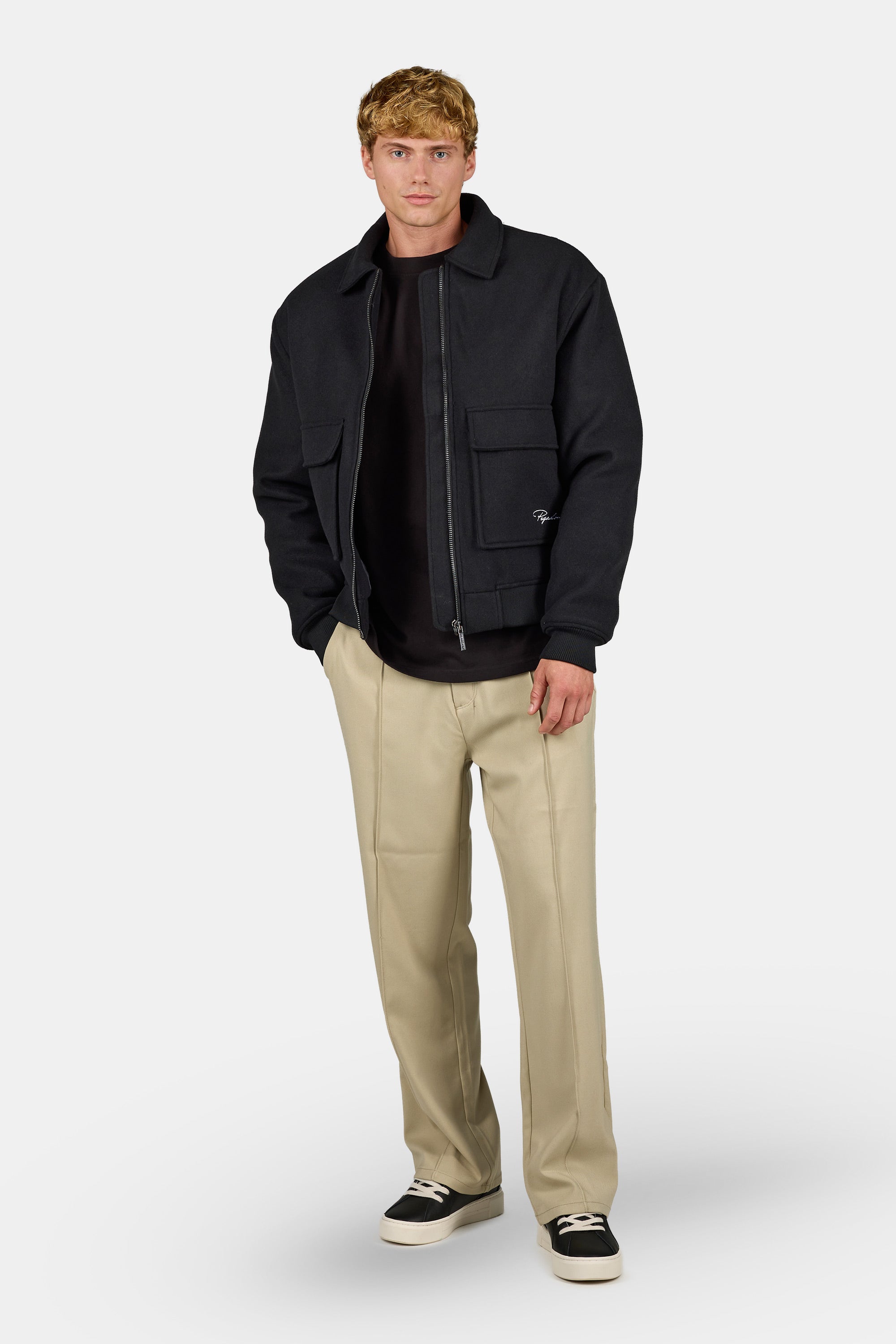 Aiken Wooloptic Bomberjacket Black – PEGADOR®