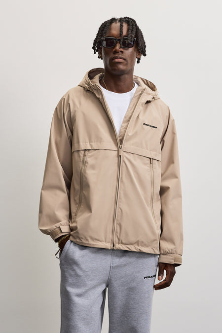 Mason Hooded Windbreaker Beige