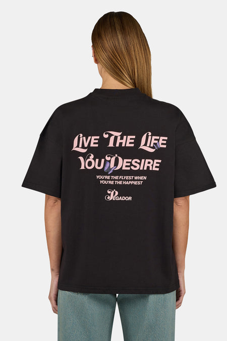 Noria Heavy Oversized Tee Washed Black