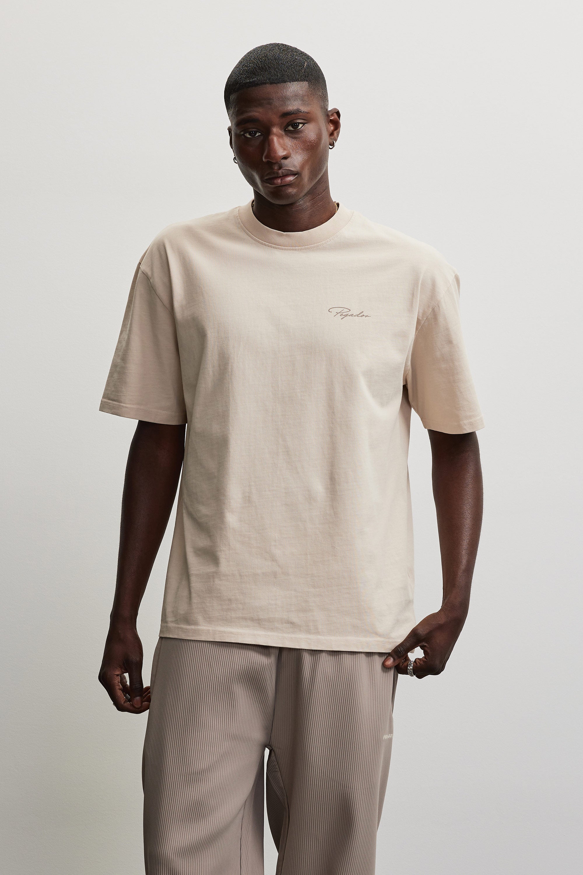 Pike Oversized Tee Washed Cream – PEGADOR®