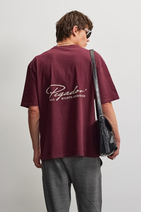 Pike Oversized Tee Dark Red