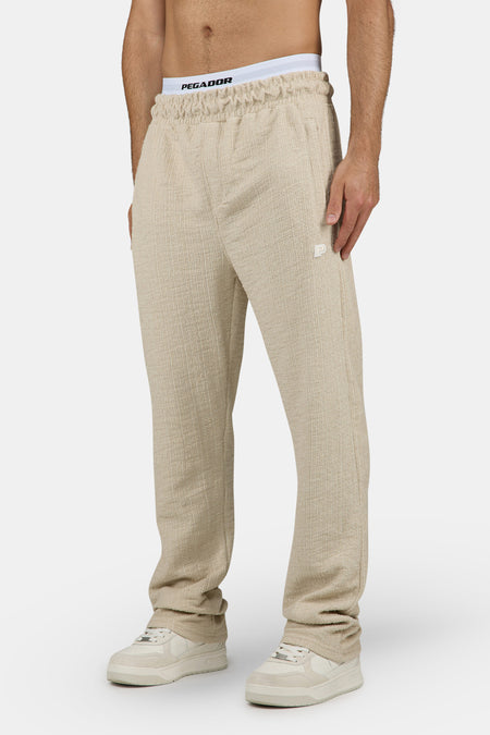 Libco Structured Knit Wide Pants Light Beige