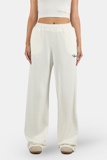 Dayita Loose Rib Pants Warm White