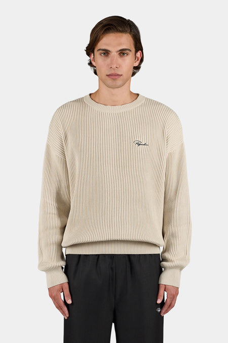 Signar Oversized Chunky Knit Sweater Stone