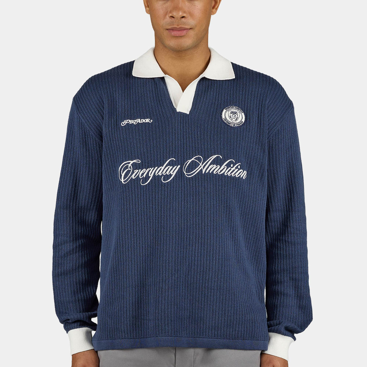 Yemo Regular Longsleeve Knit Trikot Indigo Navy – PEGADOR®