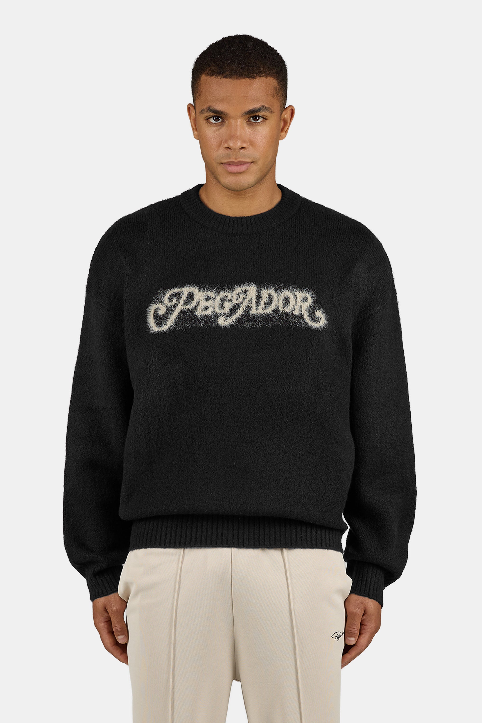 Nepole Oversized Knit Sweater Black – PEGADOR®
