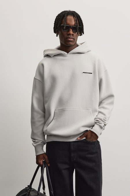 Tate Structured Oversized Hoodie Sky Grey