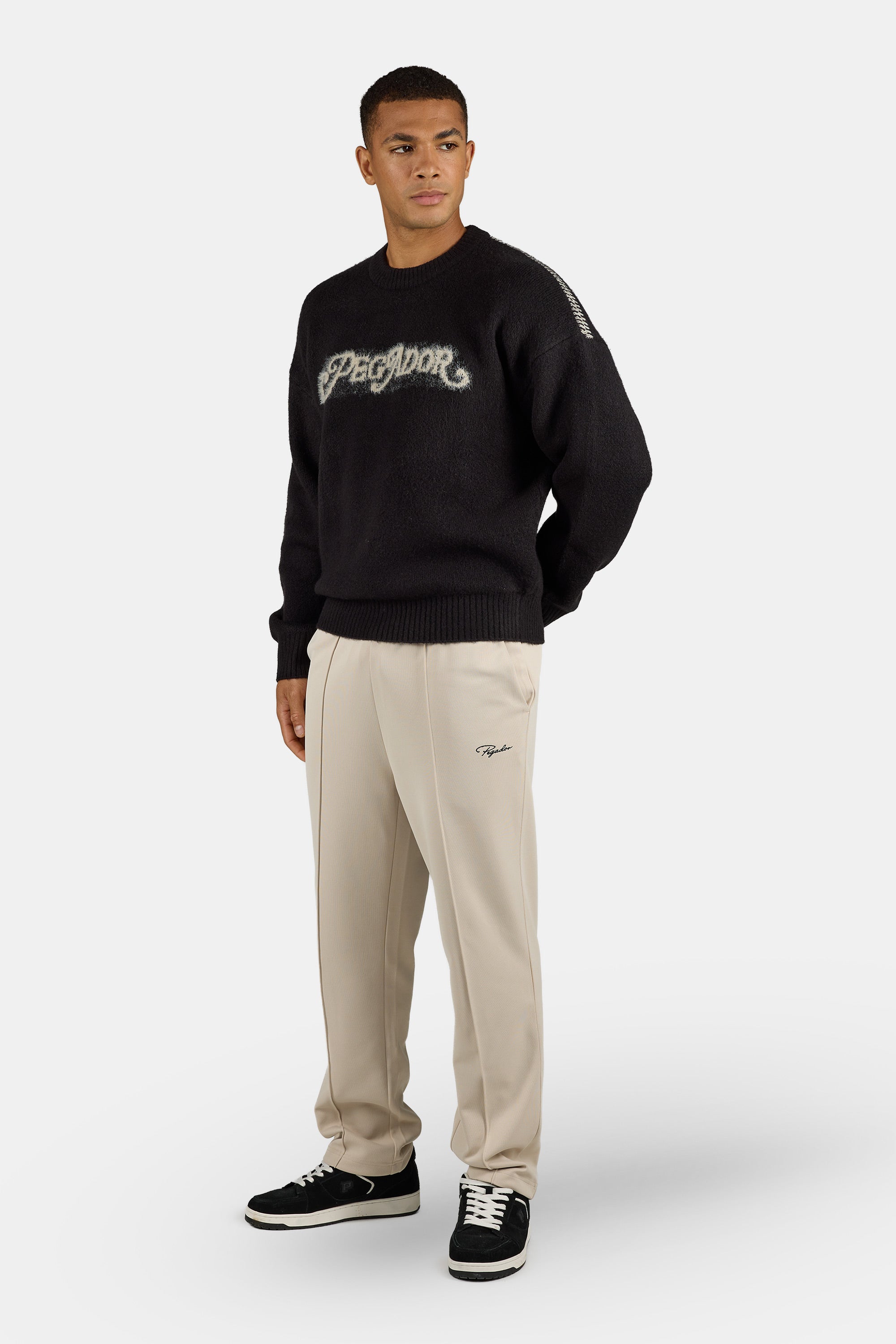 Nepole Oversized Knit Sweater Black – PEGADOR®