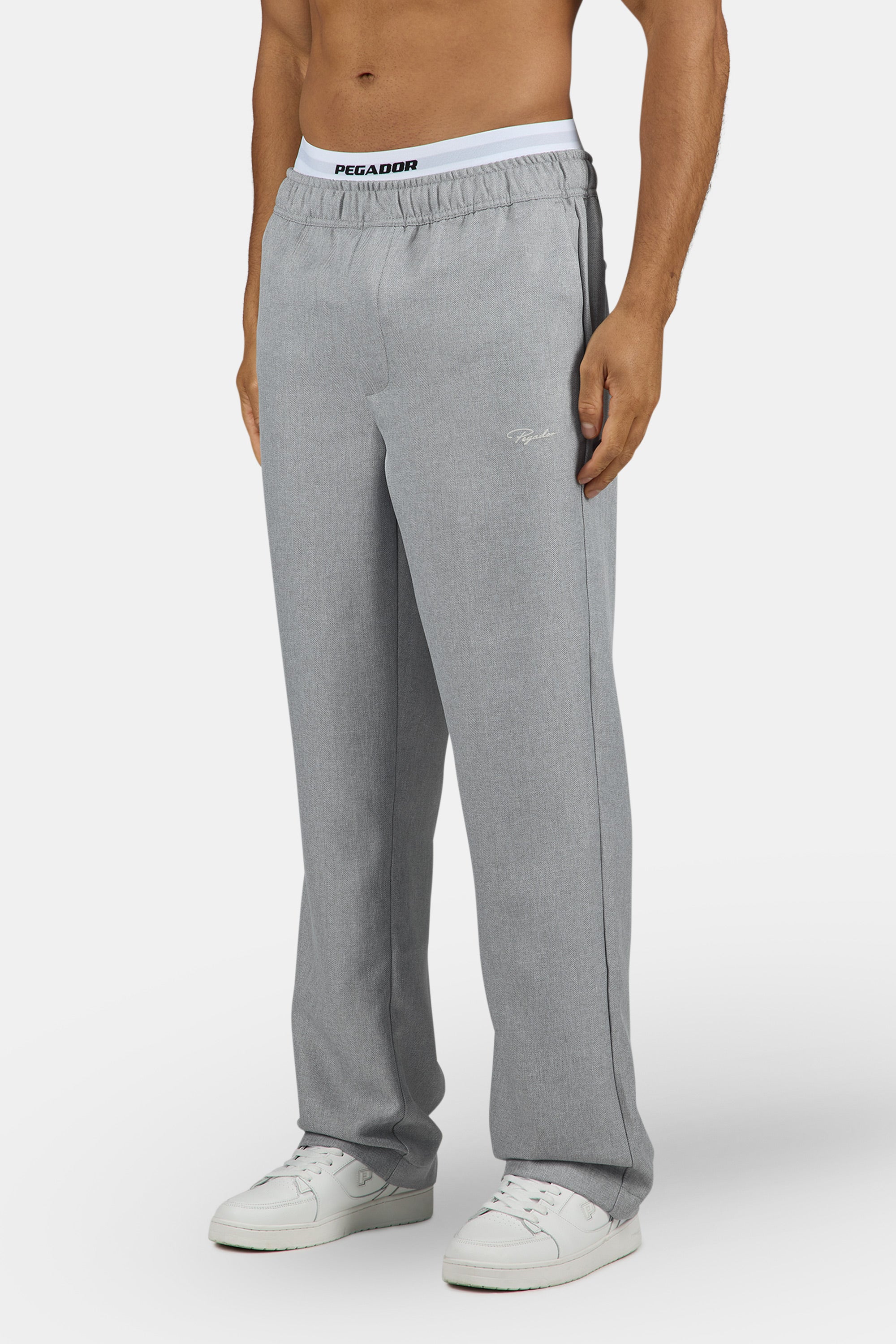 Tapert Textured Smart Pants Heather Grey – PEGADOR®