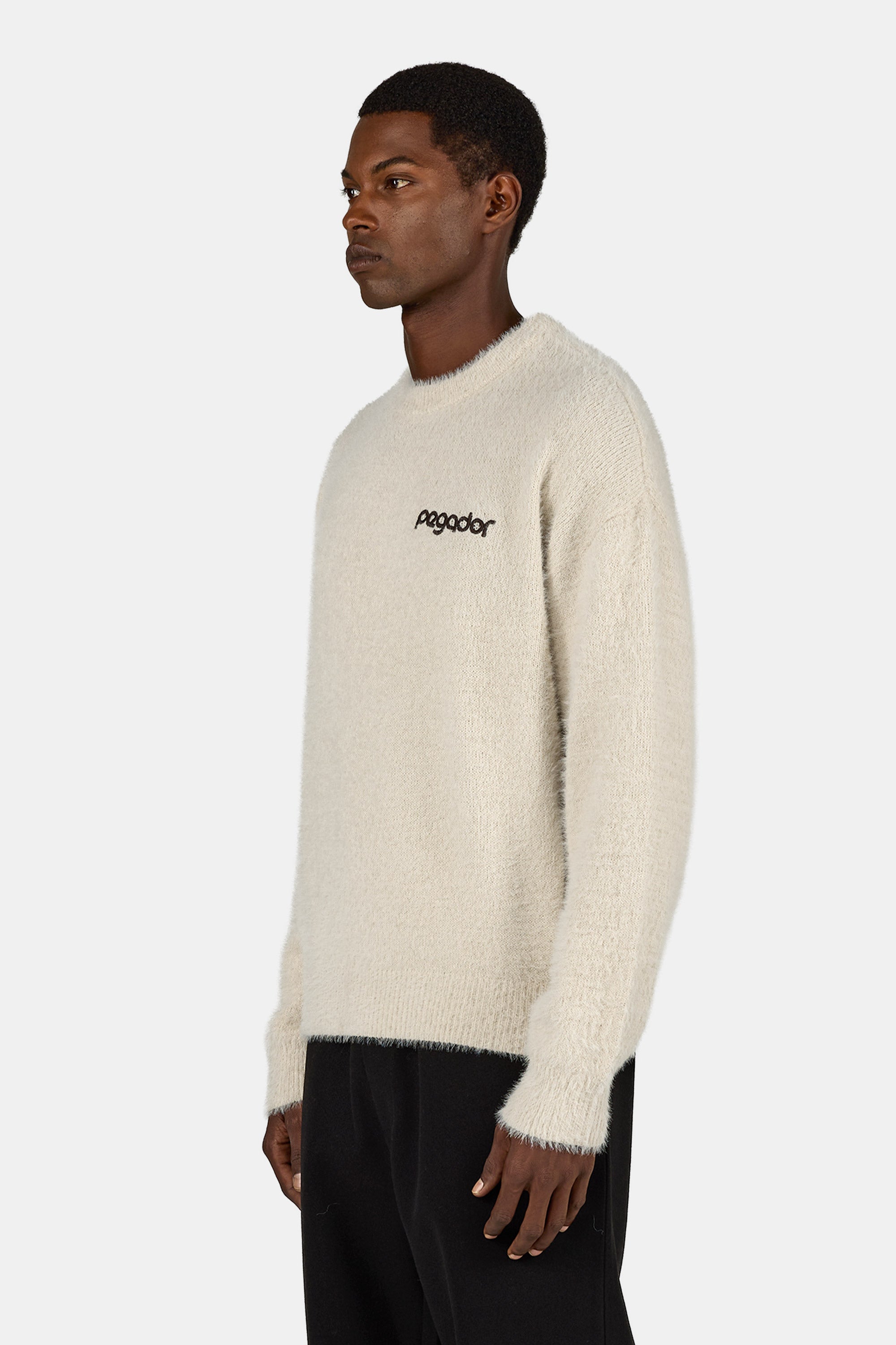 Dalian Furry Knit Sweater Cozy Beige – PEGADOR®
